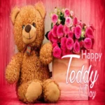 happy teddy day:greeting, phot android application logo